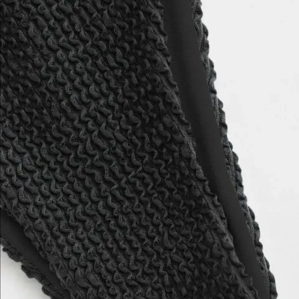 Zaful Black Textured Triangle Bikini - Picture 5 of 7